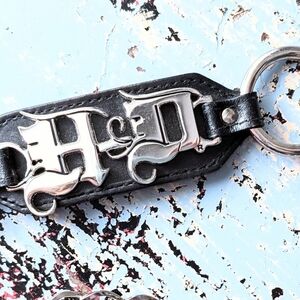 Harley-Davidson Vintage 2009 Leather & Multi-Chain Hip Belt XL Silver Goth